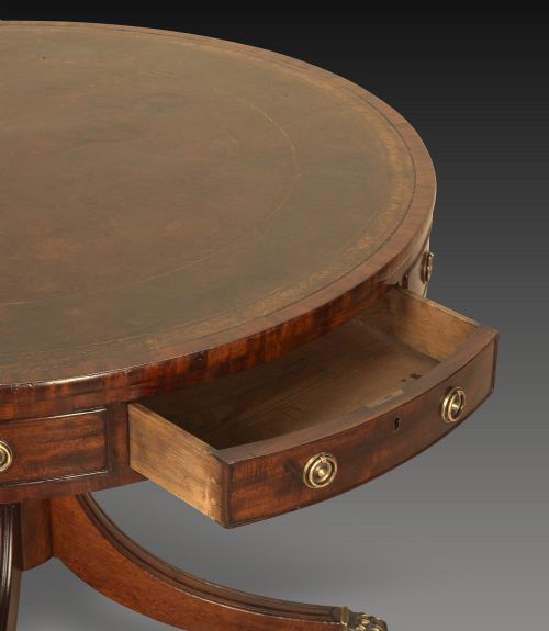REGENCY MAHOGANY DRUM TABLE - ADDITIONAL PHOTO 12