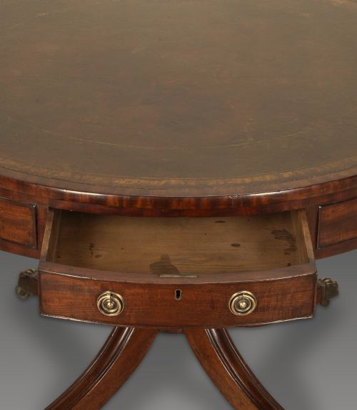 REGENCY MAHOGANY DRUM TABLE - ADDITIONAL PHOTO 13