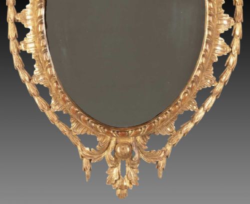 18TH CENTURY CARVED GILTWOOD WALL MIRROR - ADDITIONAL PHOTO 2