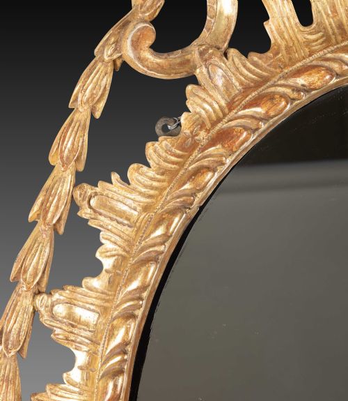 18TH CENTURY CARVED GILTWOOD WALL MIRROR - ADDITIONAL PHOTO 4