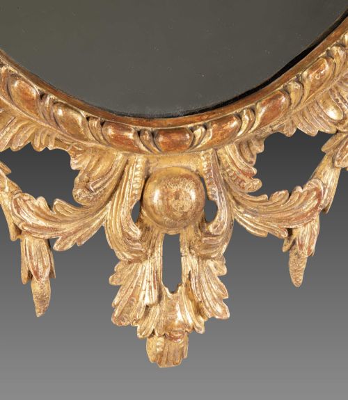 18TH CENTURY CARVED GILTWOOD WALL MIRROR - ADDITIONAL PHOTO 5