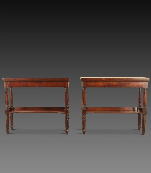 PAIR OF 19TH CENTURY MAHOGANY SIDE TABLES - ADDITIONAL PHOTO 7
