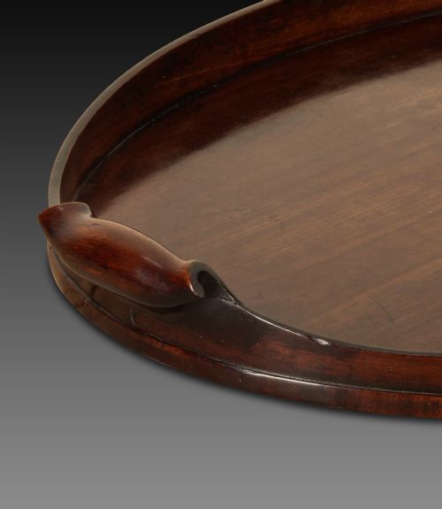 GEORGE III MAHOGANY OVAL TRAY - ADDITIONAL PHOTO 2