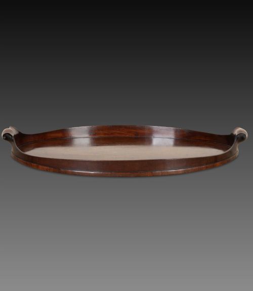 GEORGE III MAHOGANY OVAL TRAY - ADDITIONAL PHOTO 4