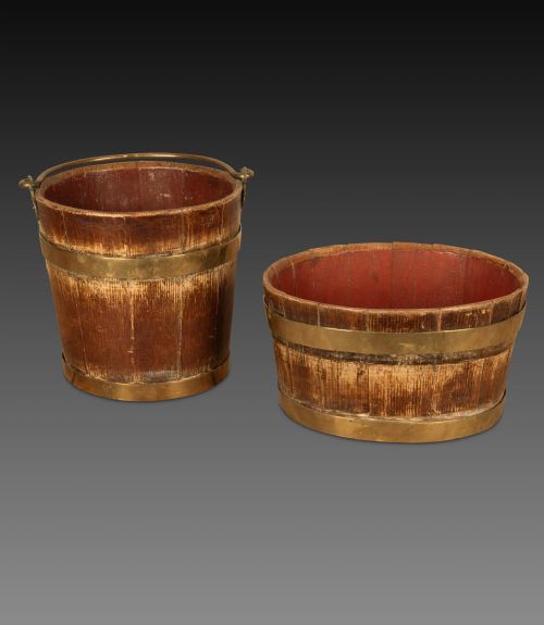 TWO 19TH CENTURY FOLK ART DECORATED BUCKETS - ADDITIONAL PHOTO 7