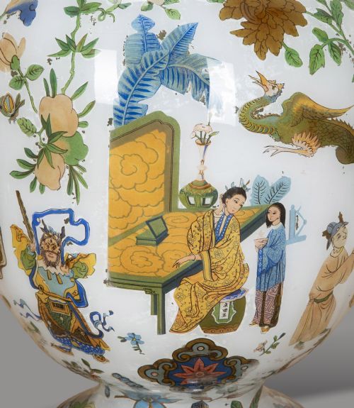 PAIR OF 19TH CENTURY ENGLISH DECALCOMANIA VASES - ADDITIONAL PHOTO 11