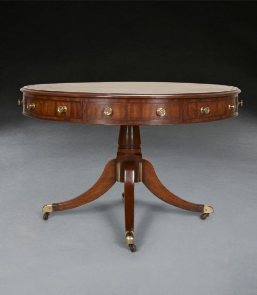 REGENCY MAHOGANY DRUM TABLE - ADDITIONAL PHOTO 1