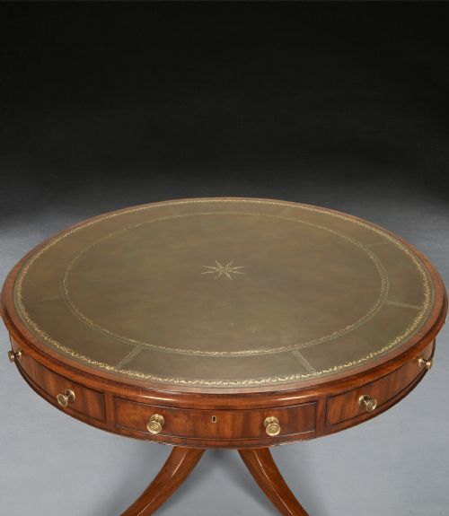 REGENCY MAHOGANY DRUM TABLE - ADDITIONAL PHOTO 3