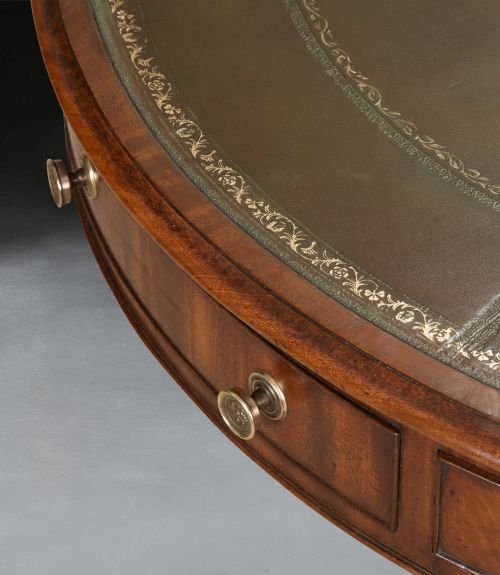 REGENCY MAHOGANY DRUM TABLE - ADDITIONAL PHOTO 5