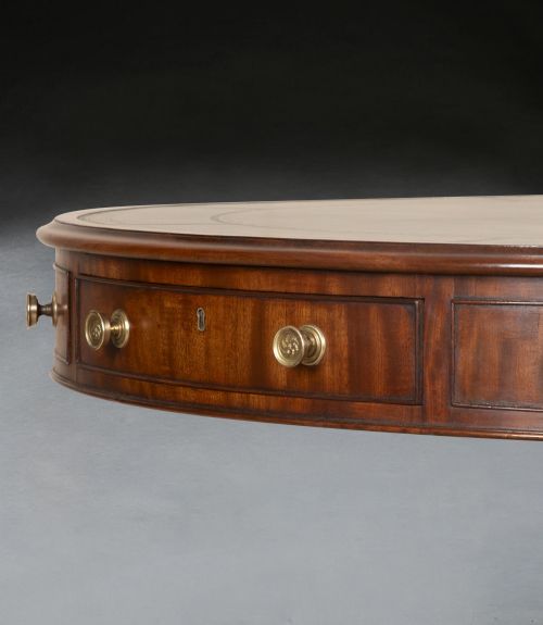 REGENCY MAHOGANY DRUM TABLE - ADDITIONAL PHOTO 8