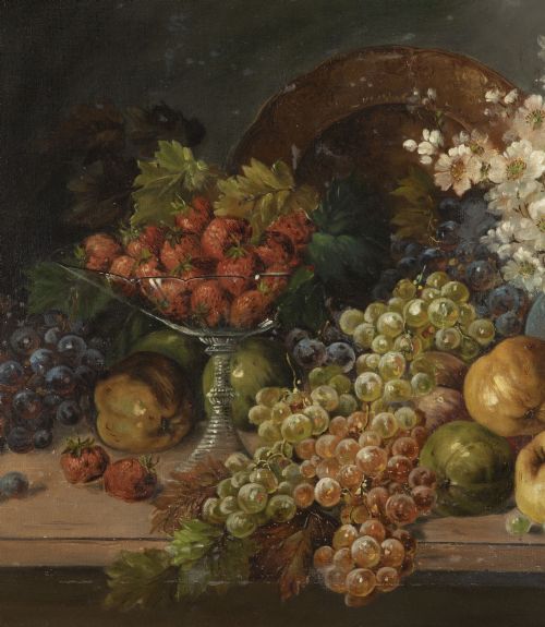EARLY 20TH CENTURY ENGLISH STILL LIFE OIL ON CANVAS PAINTING - ADDITIONAL PHOTO 1