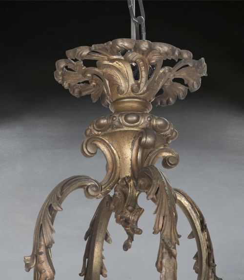 19TH CENTURY BRONZE SIXTEEN LIGHT CHANDELIER - ADDITIONAL PHOTO 2