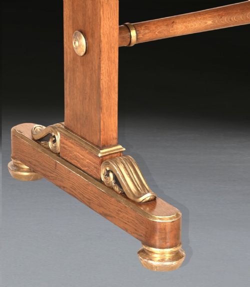 REGENCY SIENA MARBLE OAK GILTWOOD CENTRE TABLE - ADDITIONAL PHOTO 8