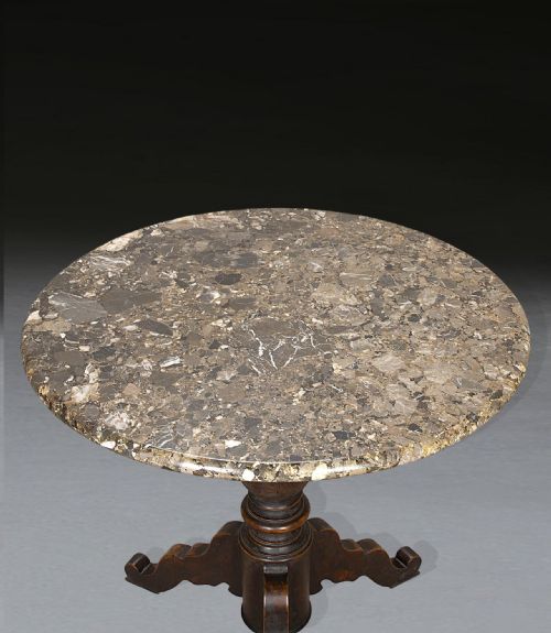19TH CENTURY MARBLE TOP CENTRE TABLE - ADDITIONAL PHOTO 1