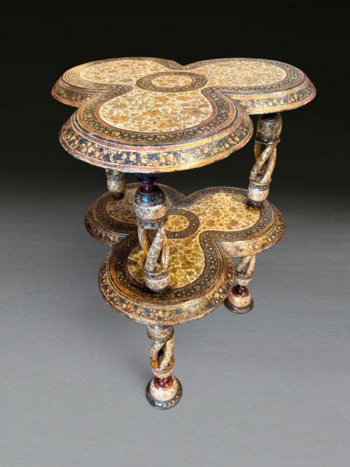 A FANTASTIC QUALITY INDIAN KASHMIR OCCASIONAL TABLE - ADDITIONAL PHOTO 3