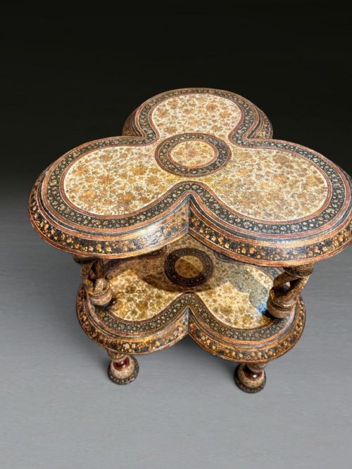 A FANTASTIC QUALITY INDIAN KASHMIR OCCASIONAL TABLE - ADDITIONAL PHOTO 4