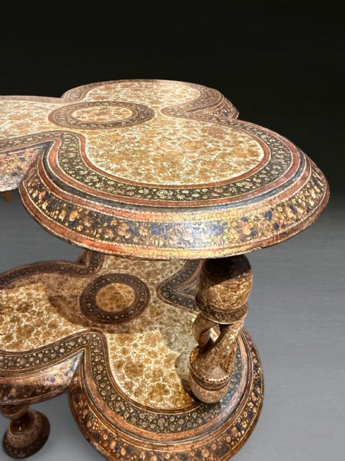 A FANTASTIC QUALITY INDIAN KASHMIR OCCASIONAL TABLE - ADDITIONAL PHOTO 6
