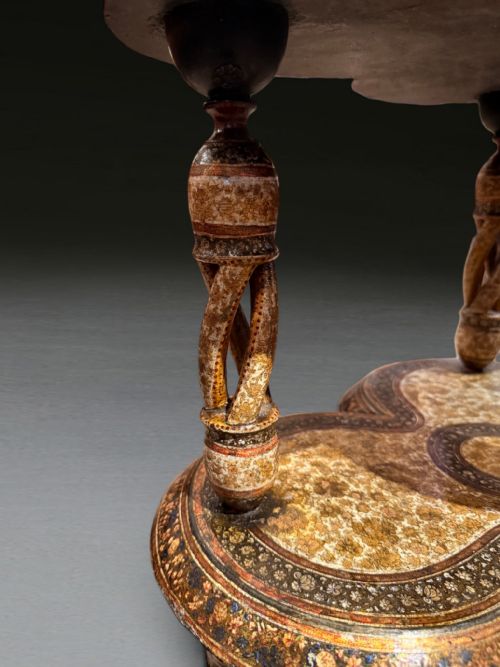 A FANTASTIC QUALITY INDIAN KASHMIR OCCASIONAL TABLE - ADDITIONAL PHOTO 7