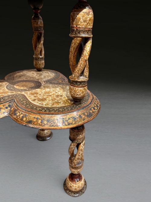 A FANTASTIC QUALITY INDIAN KASHMIR OCCASIONAL TABLE - ADDITIONAL PHOTO 8