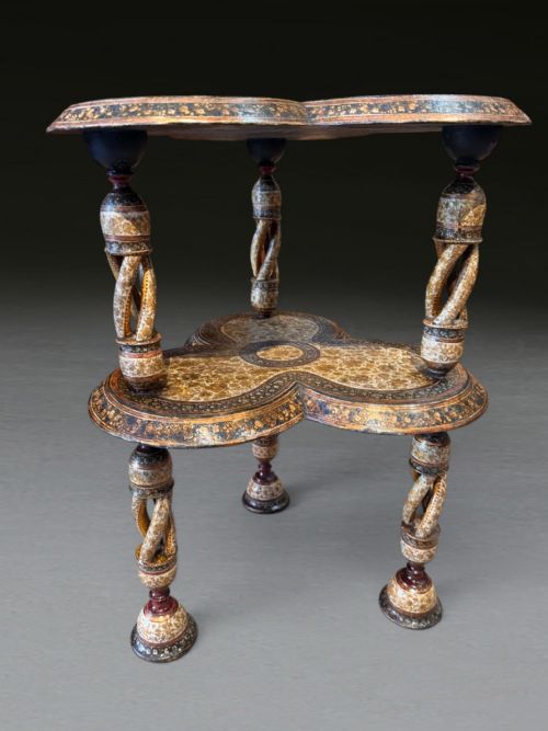 A FANTASTIC QUALITY INDIAN KASHMIR OCCASIONAL TABLE - ADDITIONAL PHOTO 12
