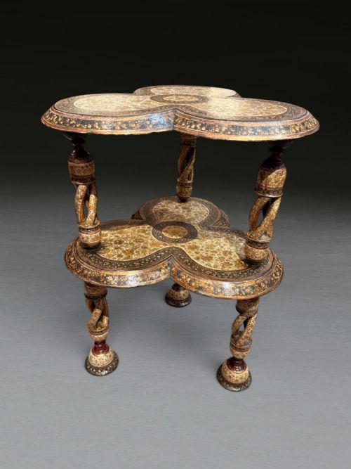 A FANTASTIC QUALITY INDIAN KASHMIR OCCASIONAL TABLE - ADDITIONAL PHOTO 15
