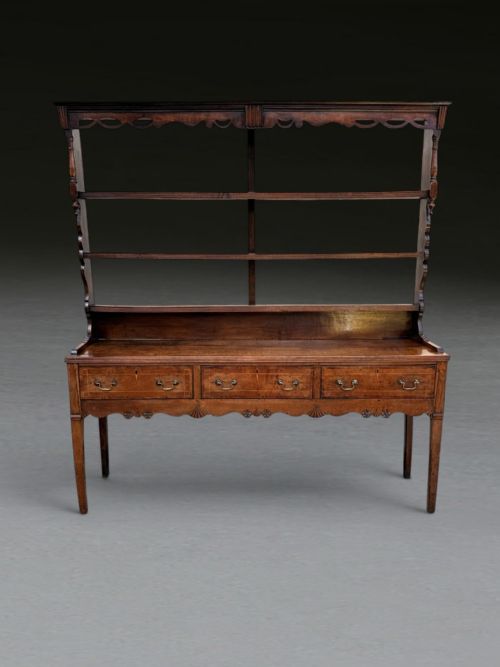 UNUSUAL GEO III OAK DRESSER