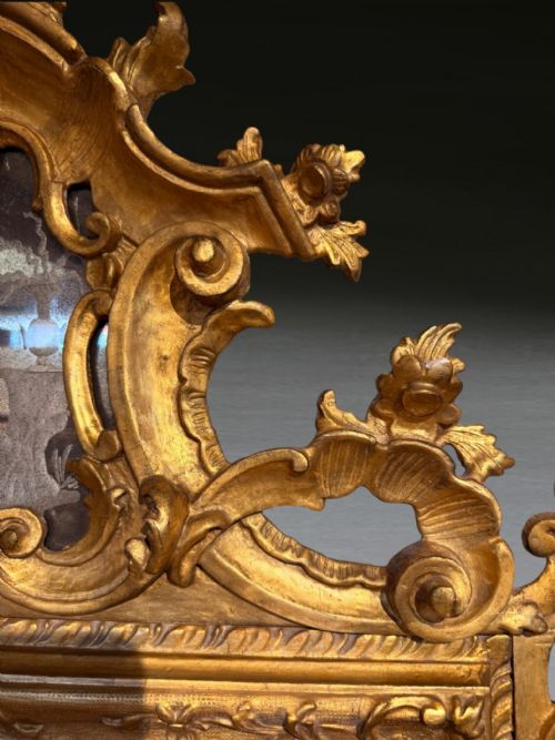 LARGE PAIR OF C19TH ITALIAN GILT MIRRORS - ADDITIONAL PHOTO 11