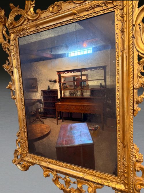 LARGE PAIR OF C19TH ITALIAN GILT MIRRORS - ADDITIONAL PHOTO 12