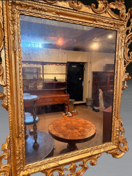 LARGE PAIR OF C19TH ITALIAN GILT MIRRORS - ADDITIONAL PHOTO 13