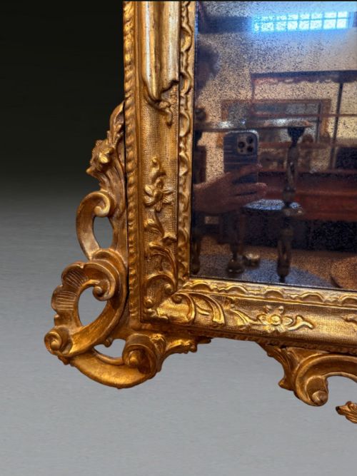 LARGE PAIR OF C19TH ITALIAN GILT MIRRORS - ADDITIONAL PHOTO 15