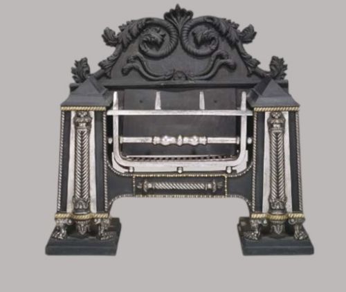 A Superior Geo III Cast & Wrought Iron`hob` Fire Grate