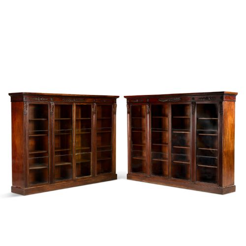Pair of Regency Mahogany Bookcases