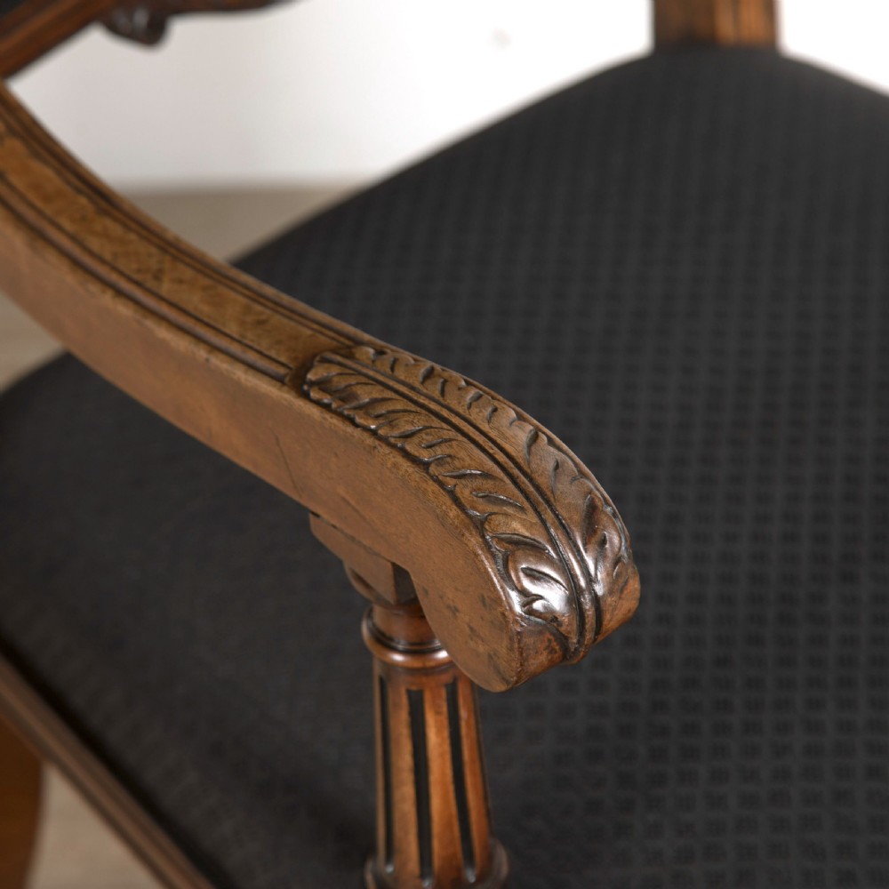 19th Century Pair of Mahogany Open Armchairs View V