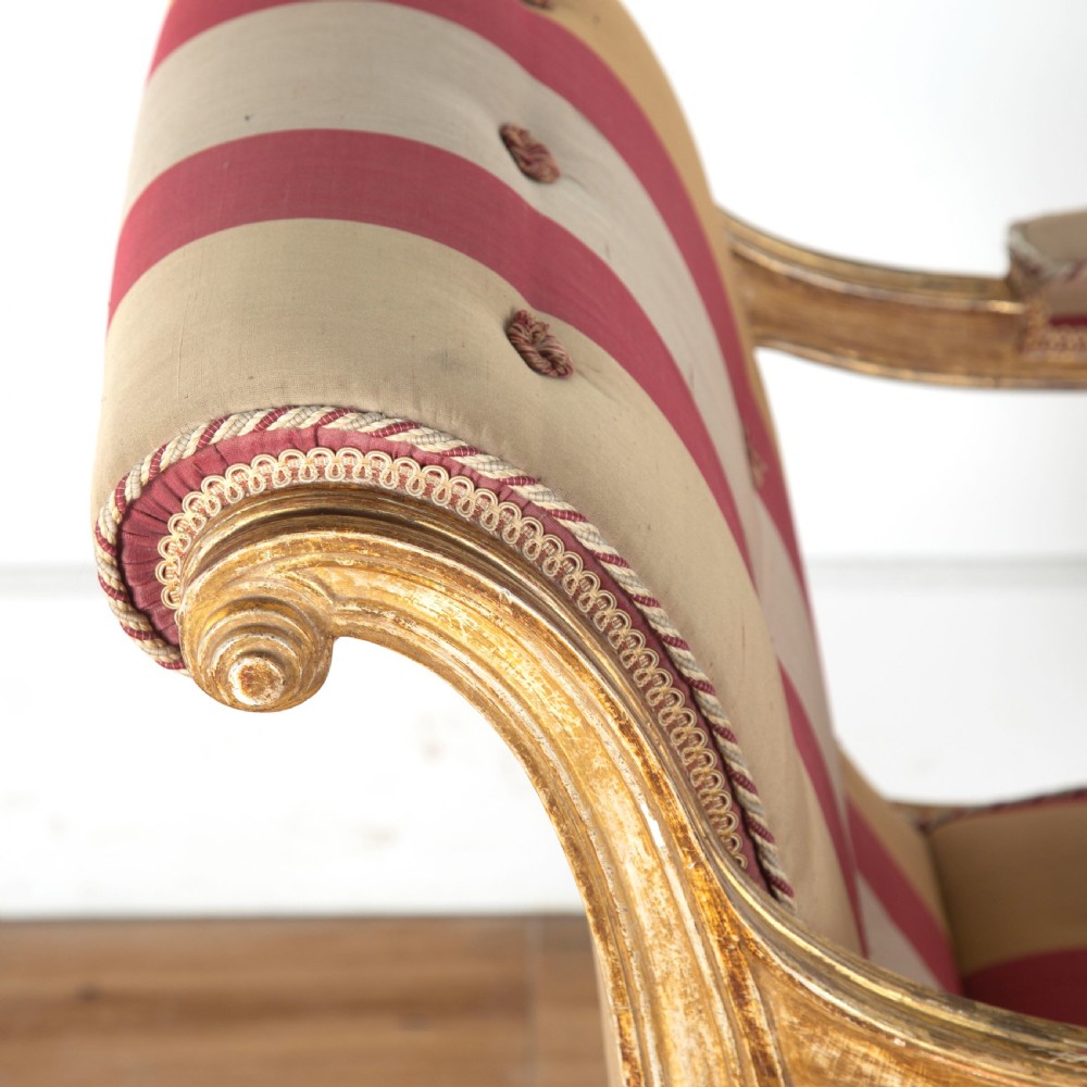 Regency Giltwood Henry Holland Armchair View VI