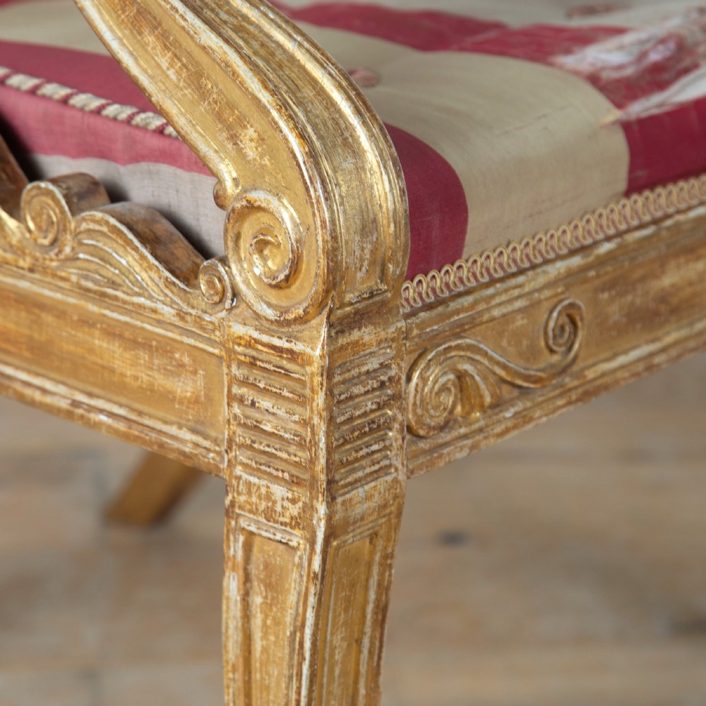 Regency Giltwood Henry Holland Armchair View VIII