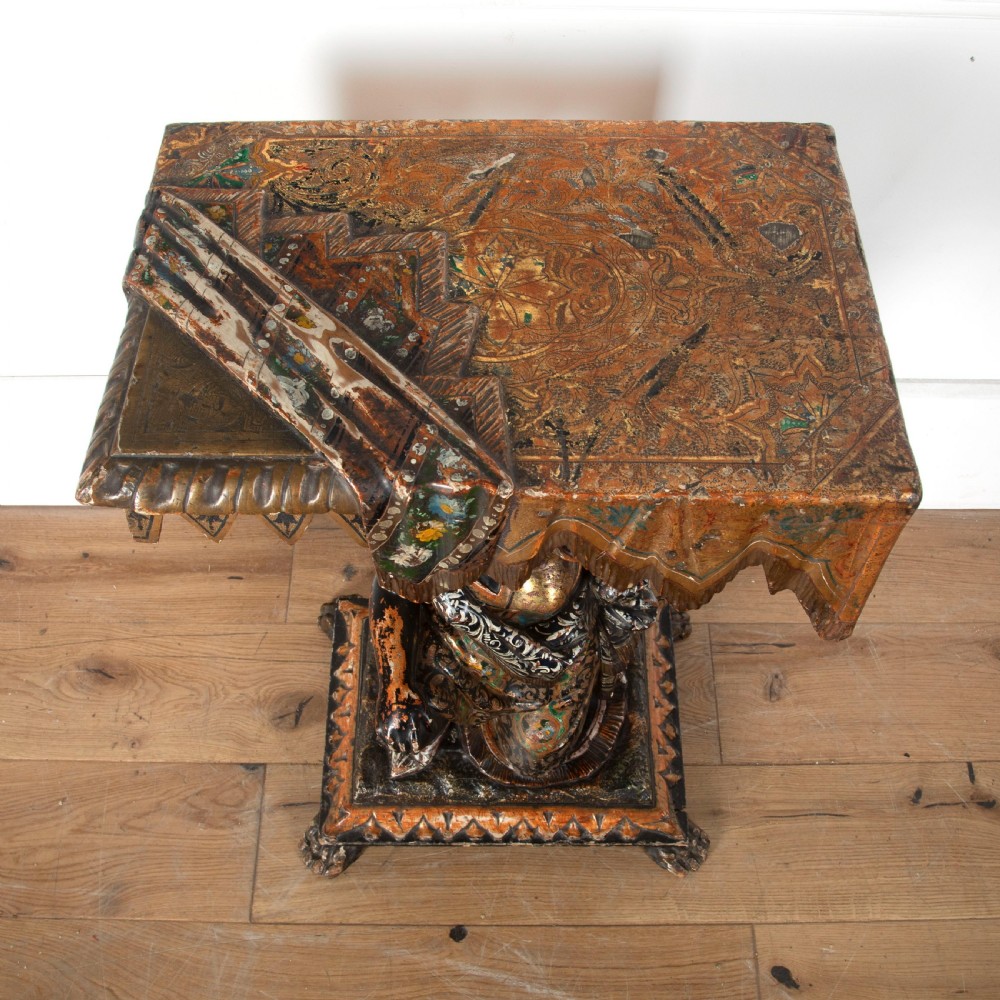 Rare C19th Venetian Blackamoor occasional Table  View III