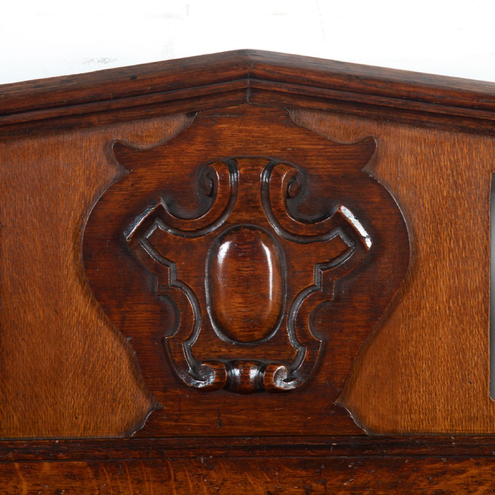 Large 19th Century Oak Country House Hall Bench View IV
