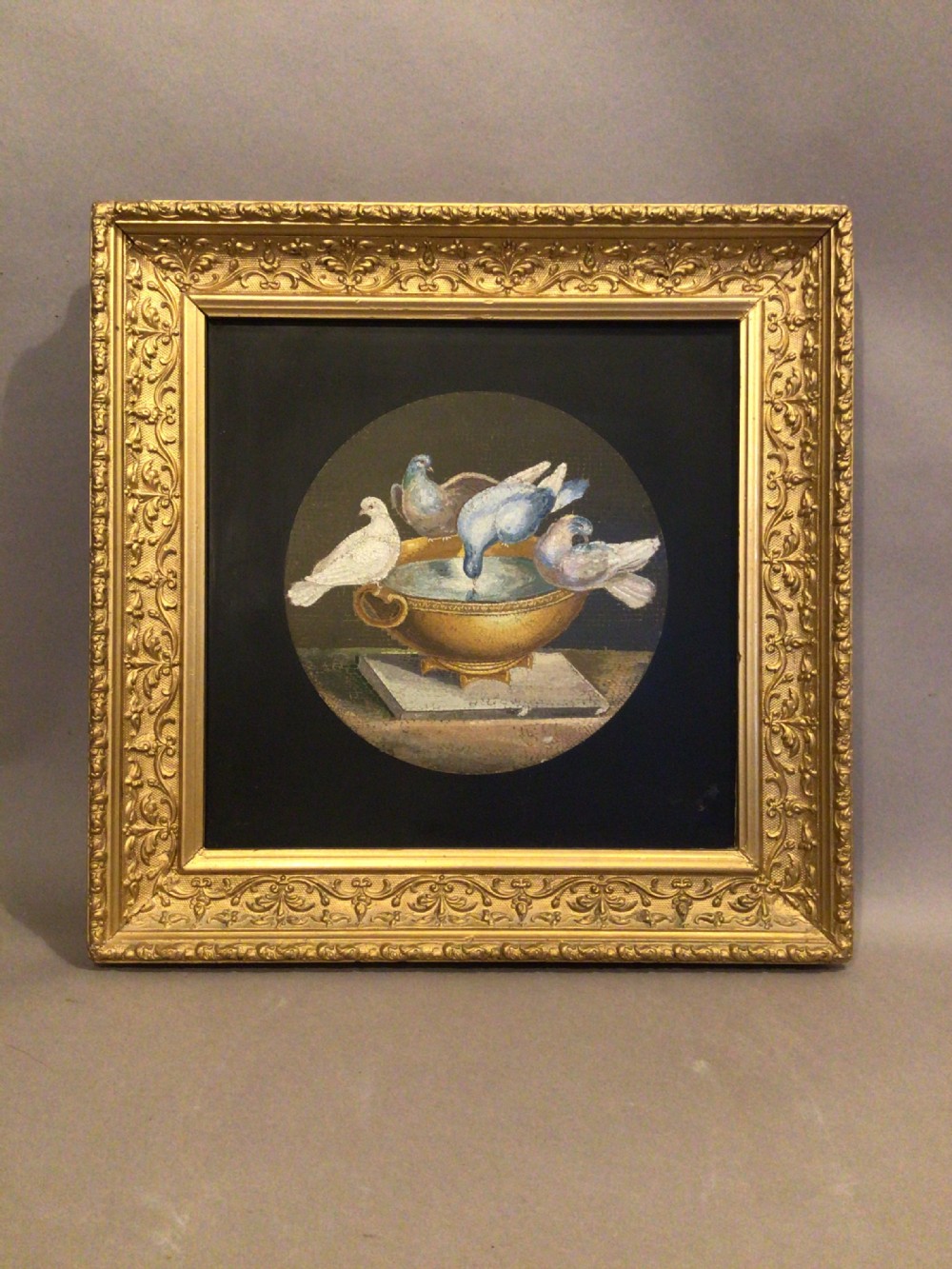 C19th Grand Tour Italian Micro-Mosaic Marble Plaque View II
