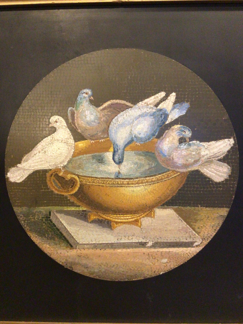C19th Grand Tour Italian Micro-Mosaic Marble Plaque View III