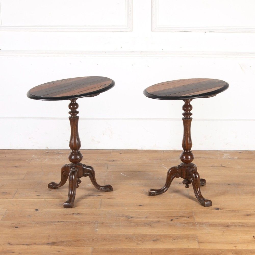 C19th pair of Anglo-Indian occasional tables View II