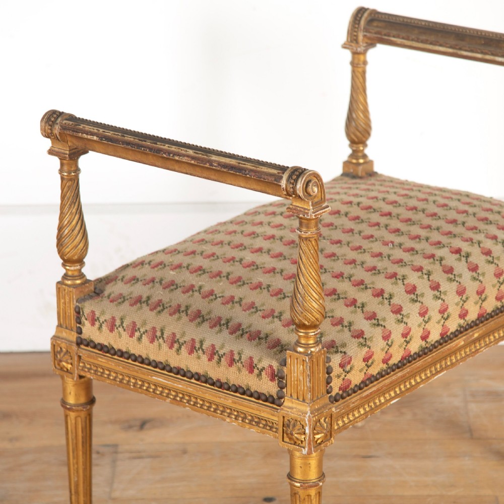 19th Century French giltwood stool View III