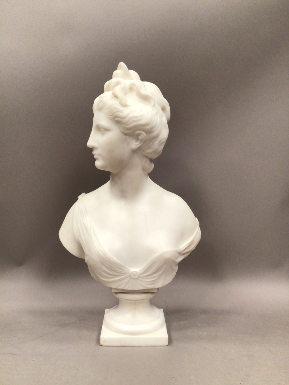 19th Century Grand Tour marble bust of Diana