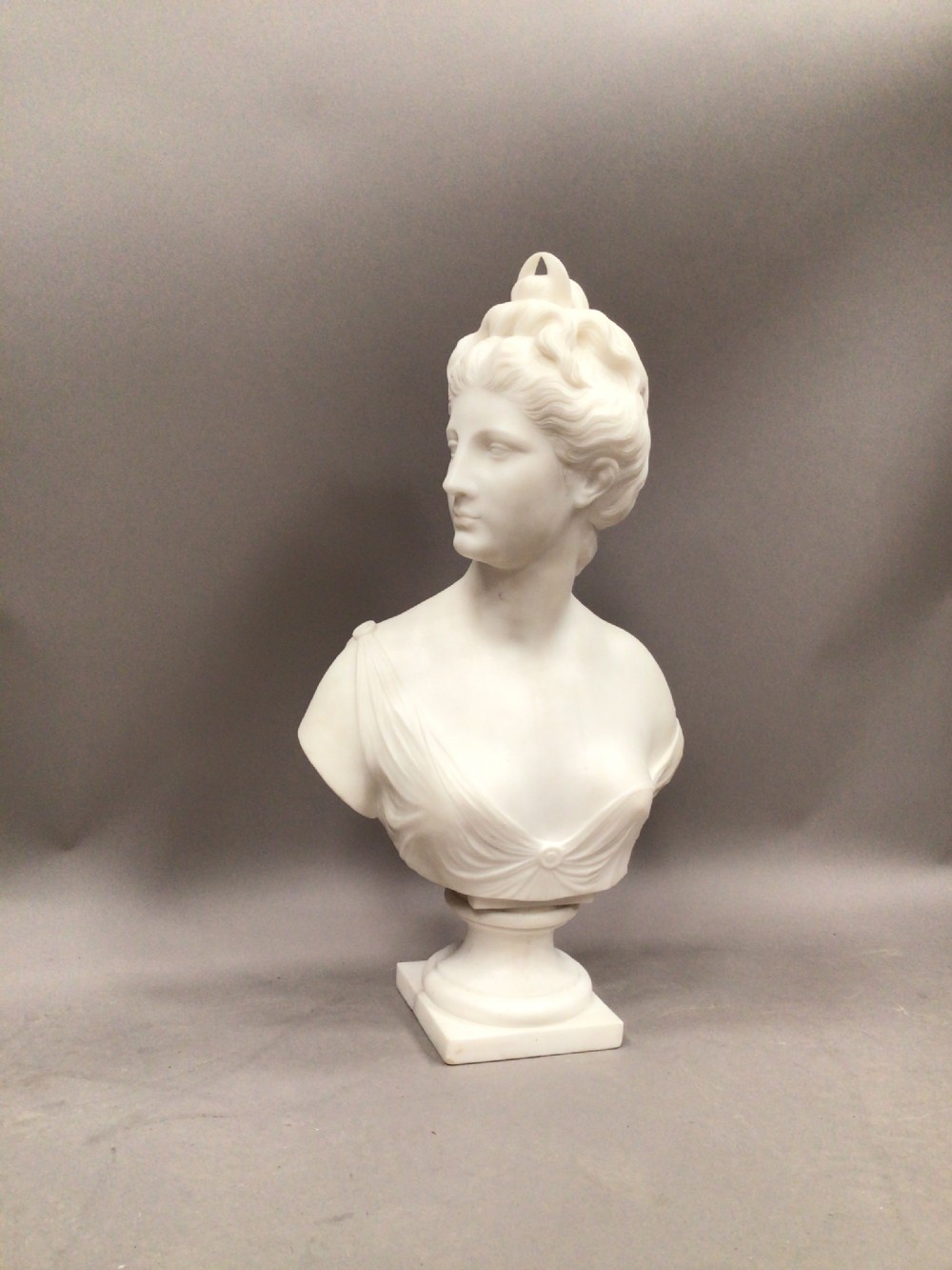 19th Century Grand Tour marble bust of Diana View II
