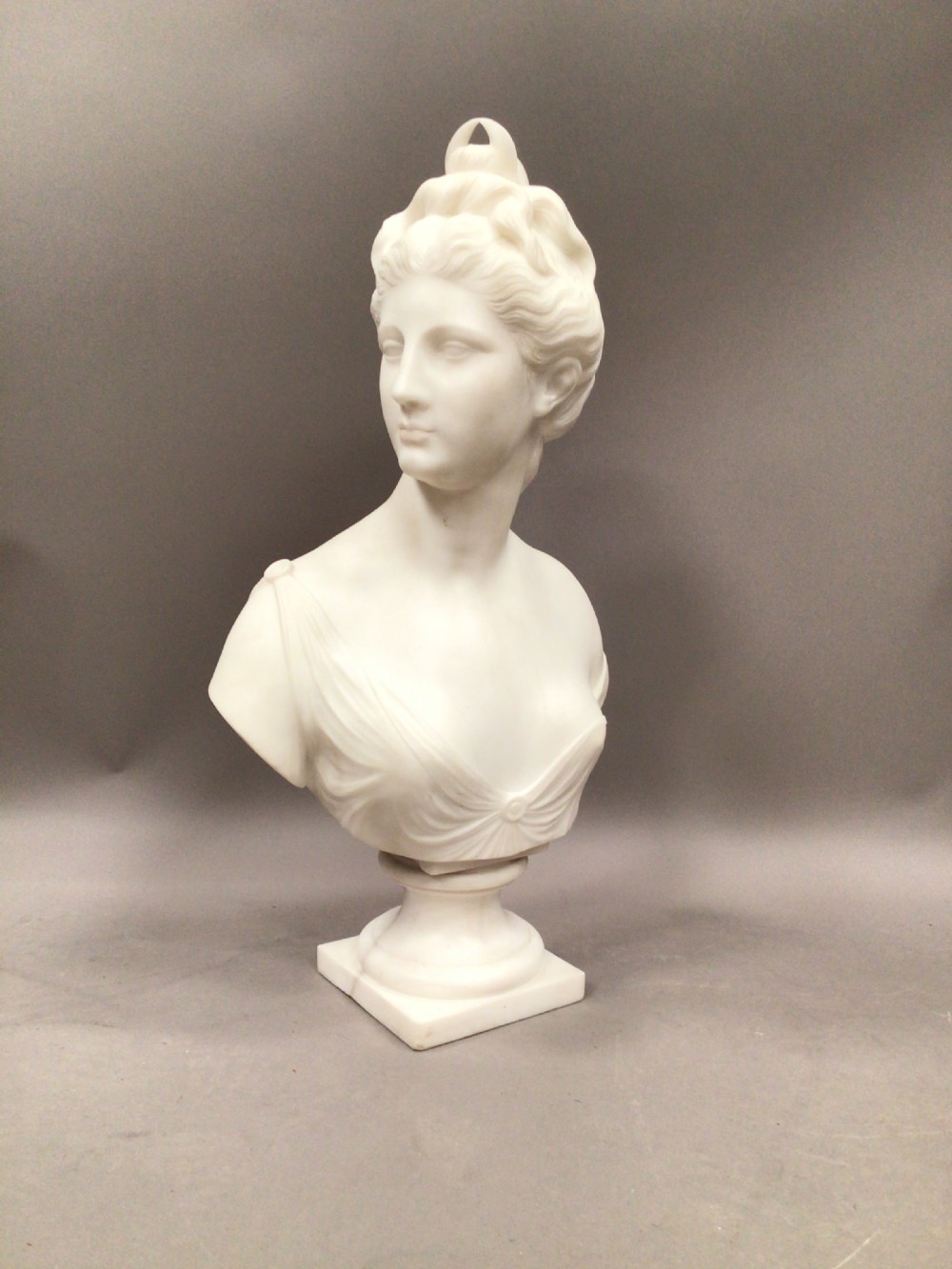 19th Century Grand Tour marble bust of Diana View III