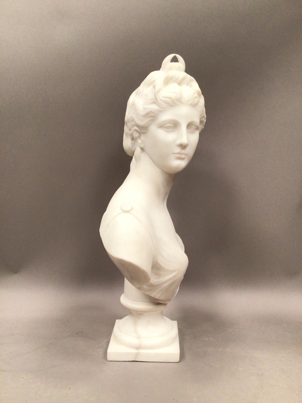 19th Century Grand Tour marble bust of Diana View IV