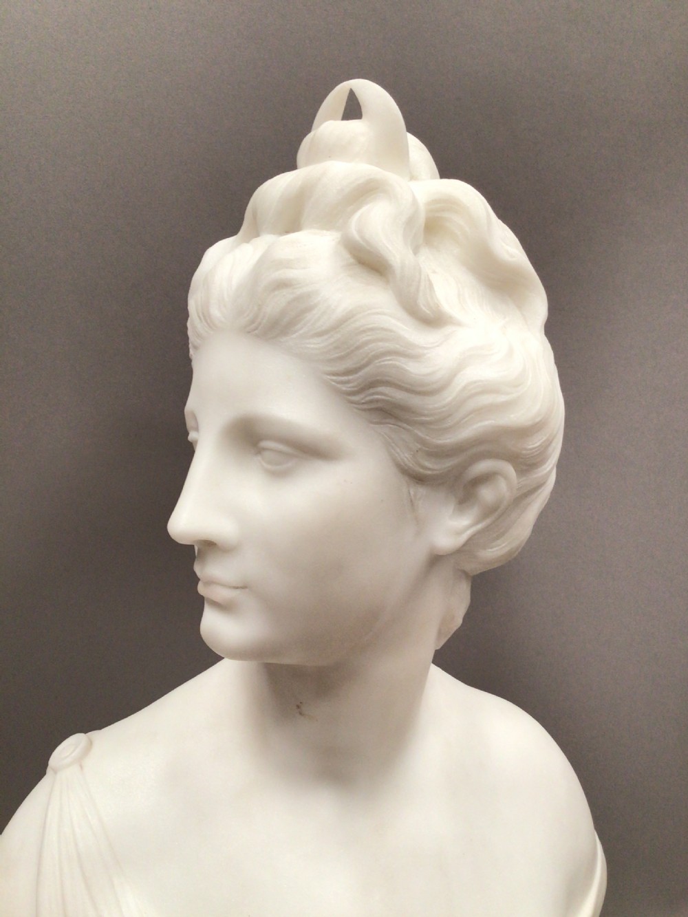 19th Century Grand Tour marble bust of Diana View XI