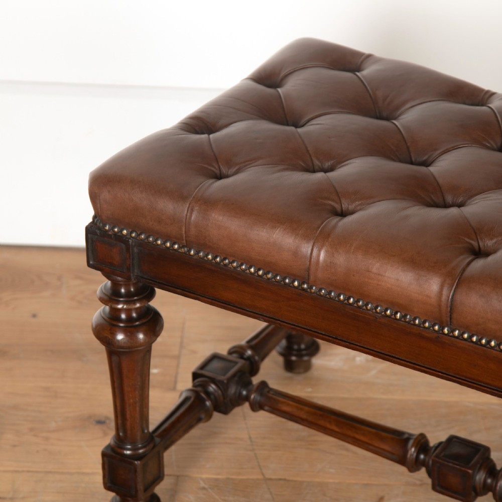 Large Pair of 19th Century Walnut Stools View III