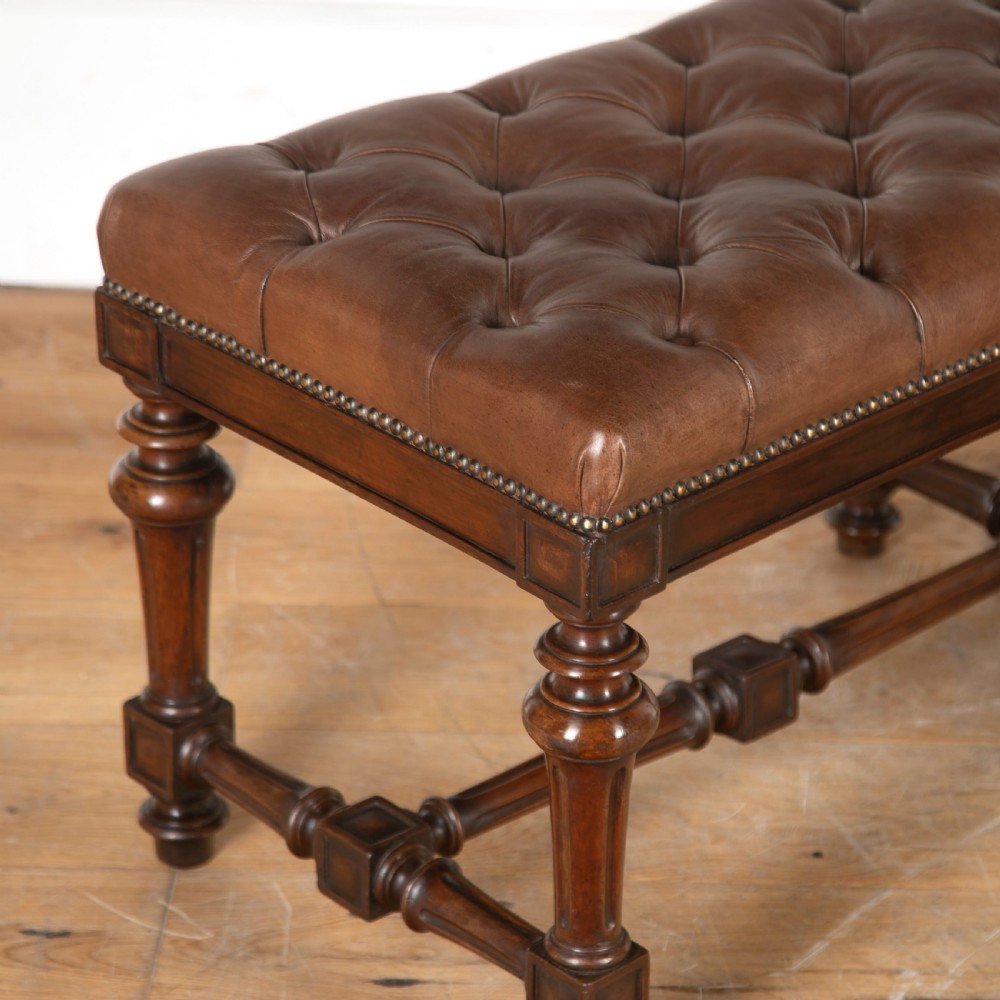 Large Pair of 19th Century Walnut Stools View V