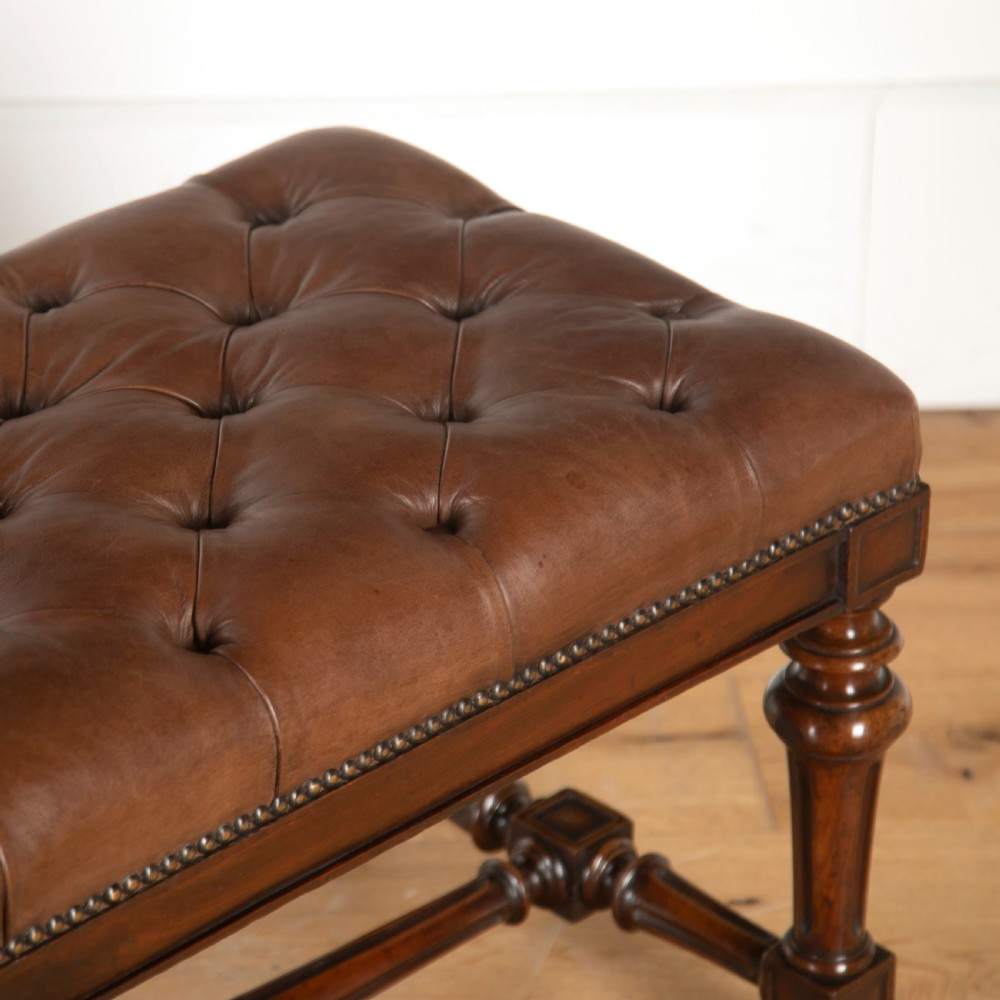 Large Pair of 19th Century Walnut Stools View VI