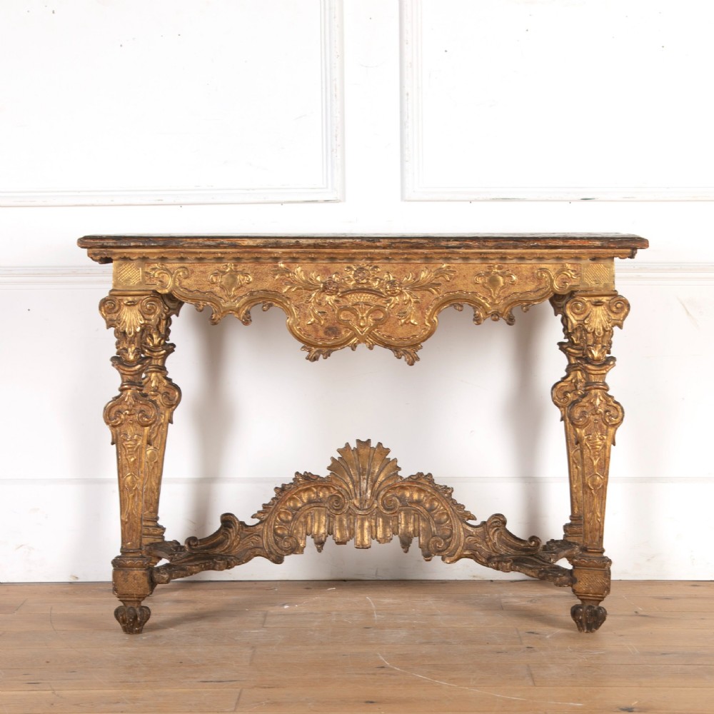 18th Century Italian Giltwood Console Table View II